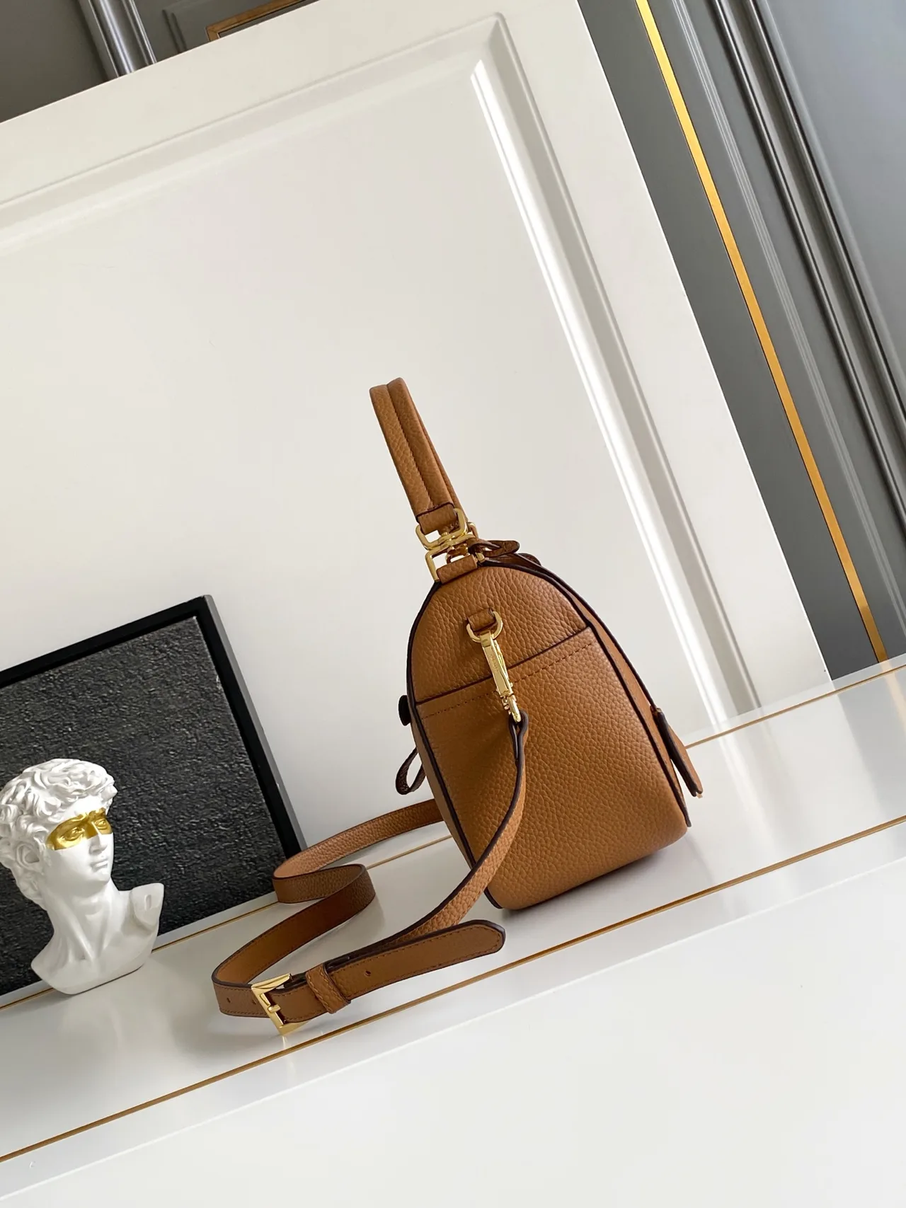 Prada Calfskin Hobo Bag in Brown · view 2