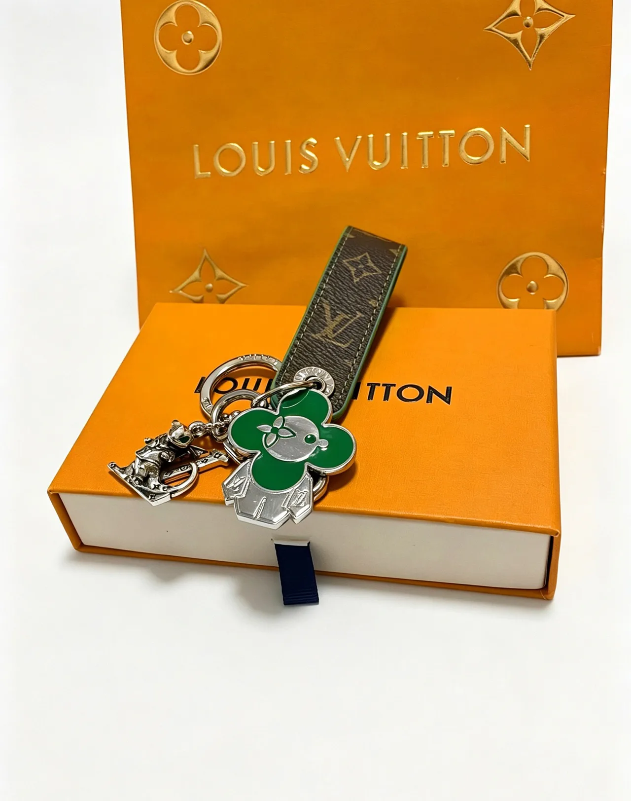 Louis Vuitton Flower Strap Keychain in Brown · view 7