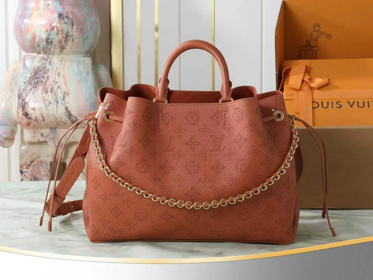 Louis Vuitton Leather Crossbody Bag in Brown · view 1