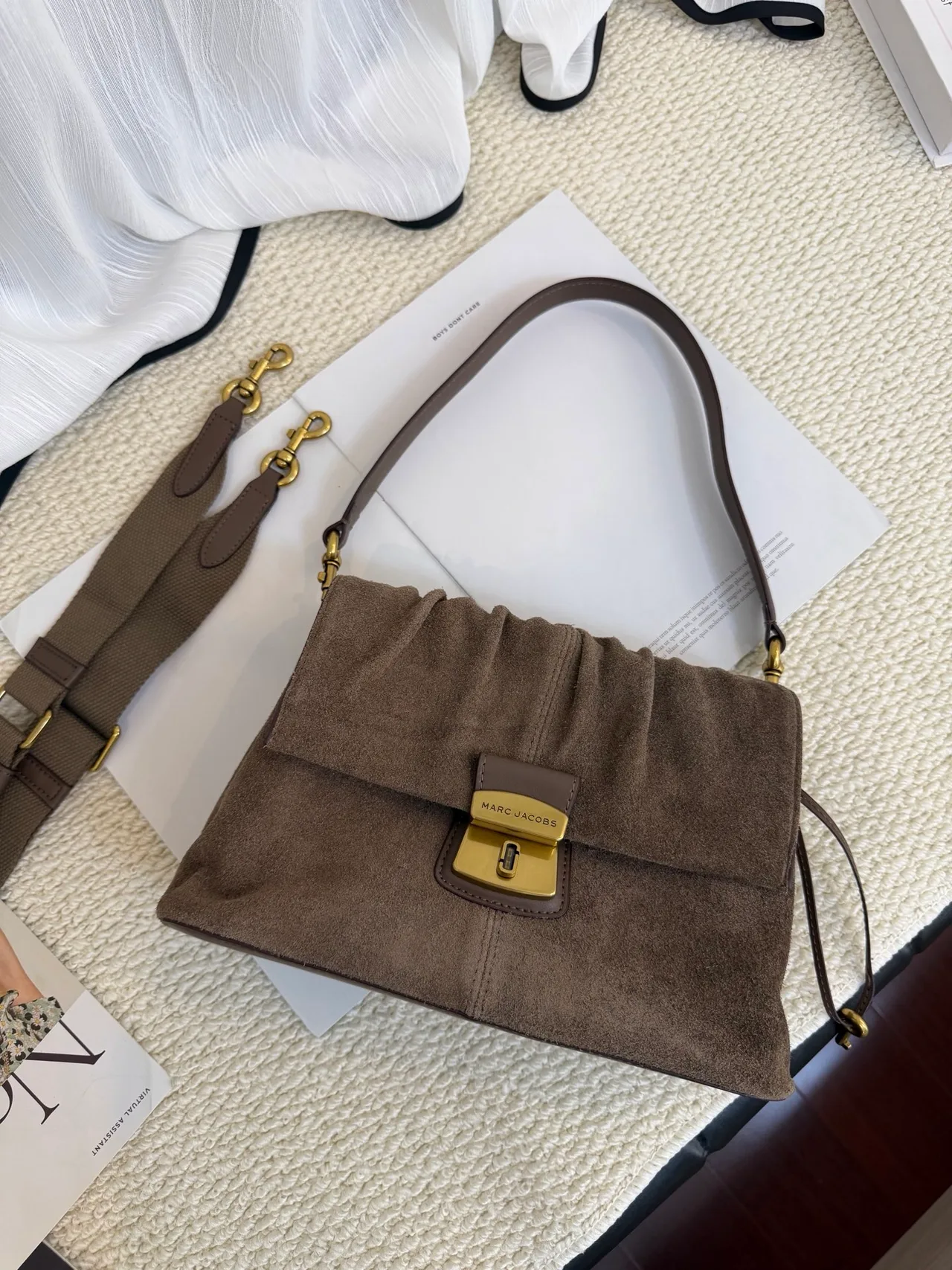 Marc Jacobs Cowhide Suede-Look Top-Handle Bag in Brown · view 3