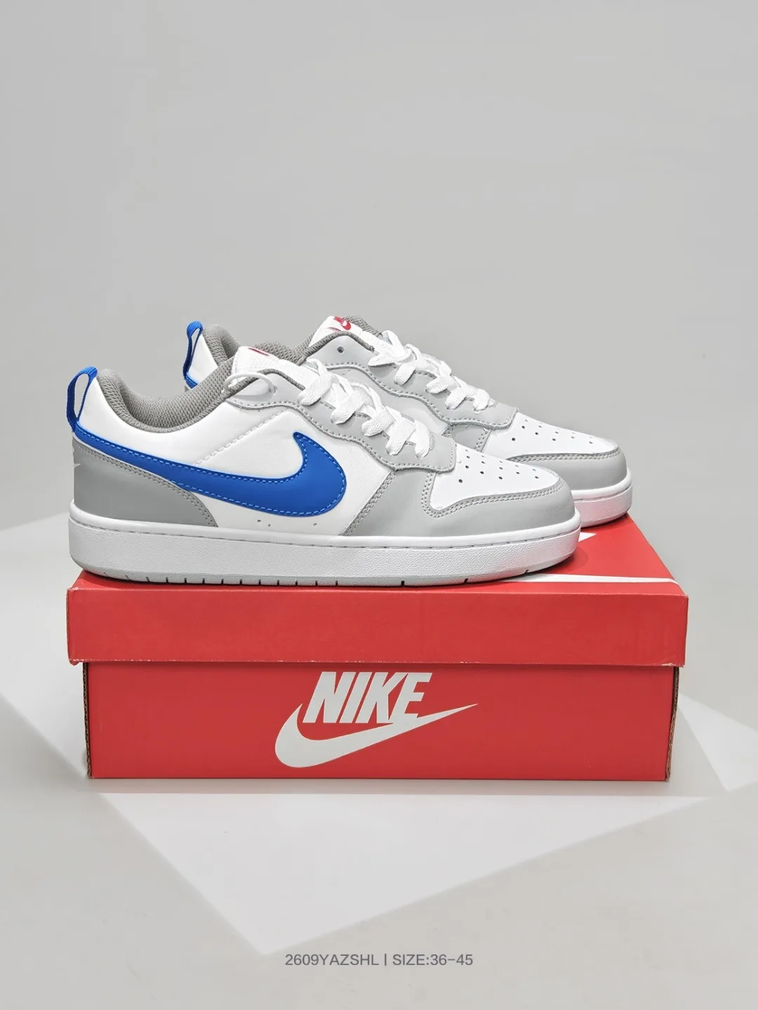 Nike Dunk Low Sneakers in Black & White & Blue · view 4
