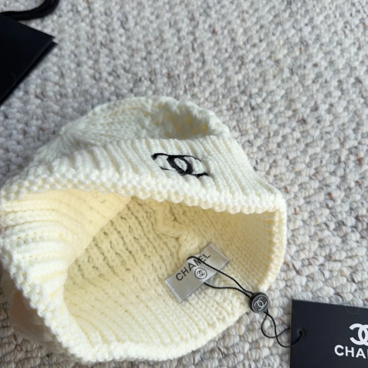 Chanel Beanie in White · view 6