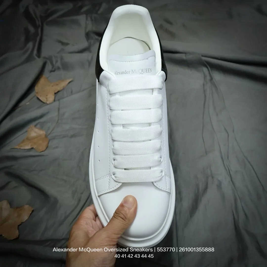 Alexander McQueen Lambskin Sneakers in White · view 3