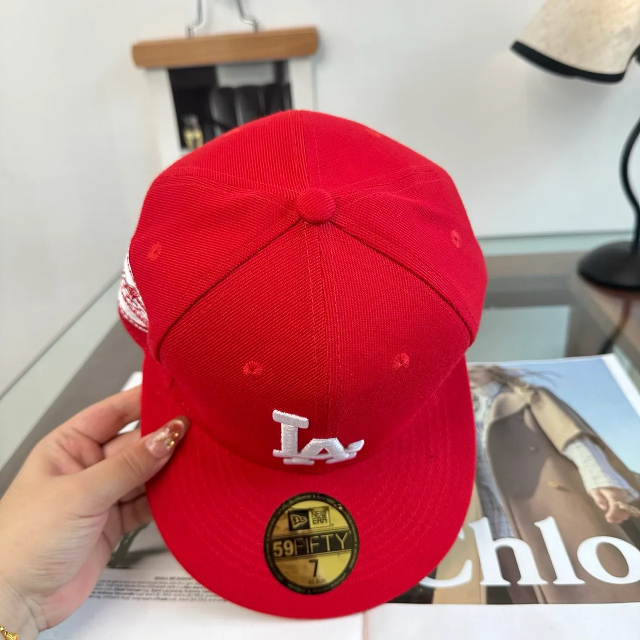 New Era LA fitted graphic cap in Blue & Yellow & Red & Black & White · view 6