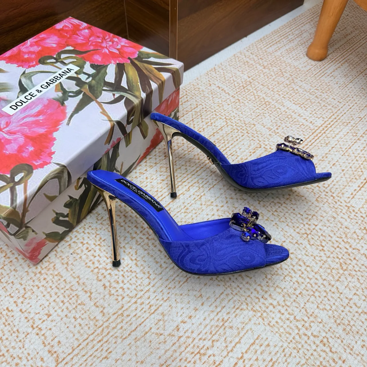 Dolce & Gabbana Heeled Mules in Blue · view 6