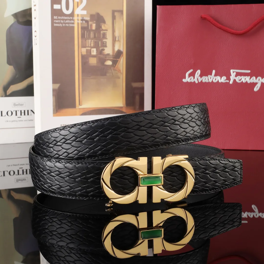 Ferragamo Automatic Belt in Black · view 2