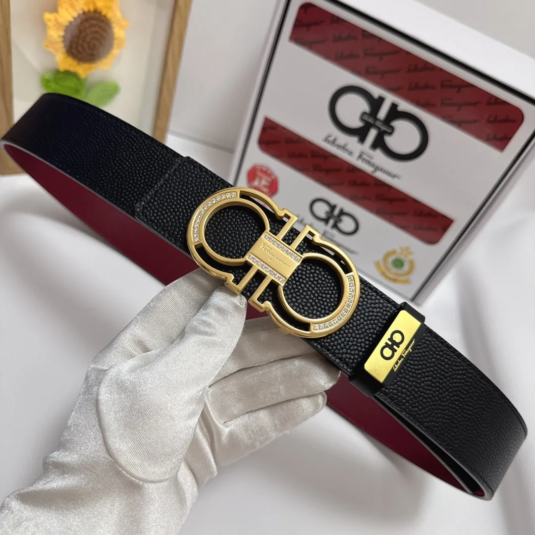 Ferragamo Cowhide Belt in Black · view 5