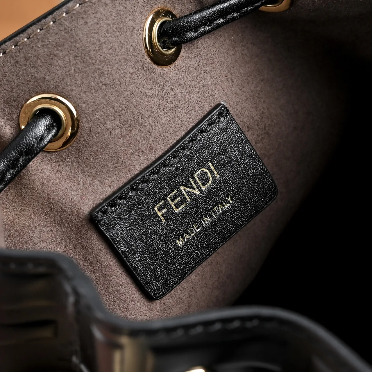 Fendi Smooth Bucket Bag in Black · view 7
