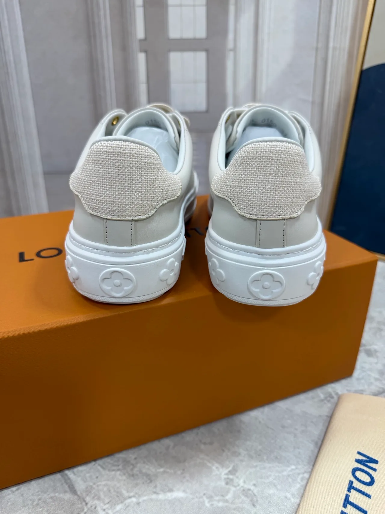 Louis Vuitton Smooth Sneakers in Grey · view 8