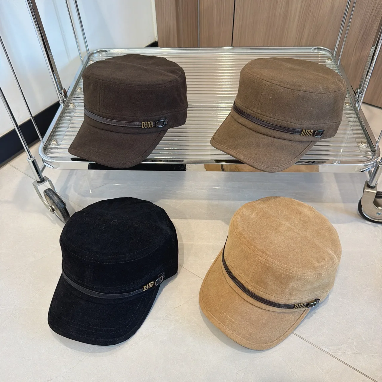 Dior Flat-Top Cap in Brown & Black & Tan & Beige · view 6