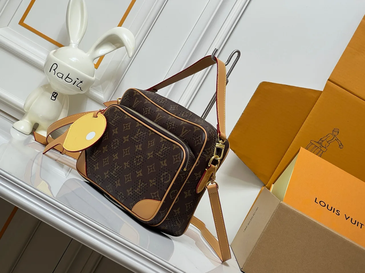 Louis Vuitton Cowhide Canvas Crossbody Bag in Brown · view 3