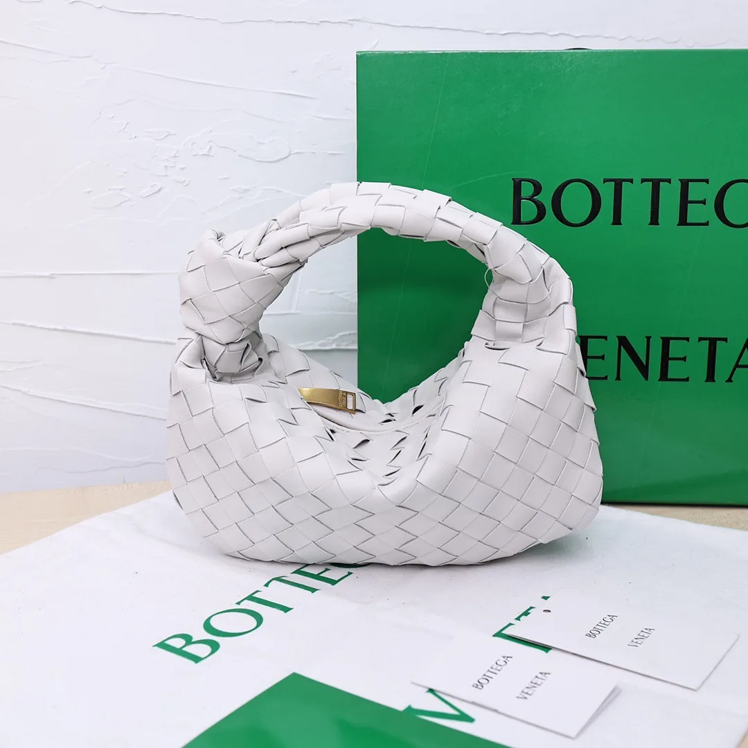 Bottega Veneta Sheepskin Woven Hobo Bag in White · view 1