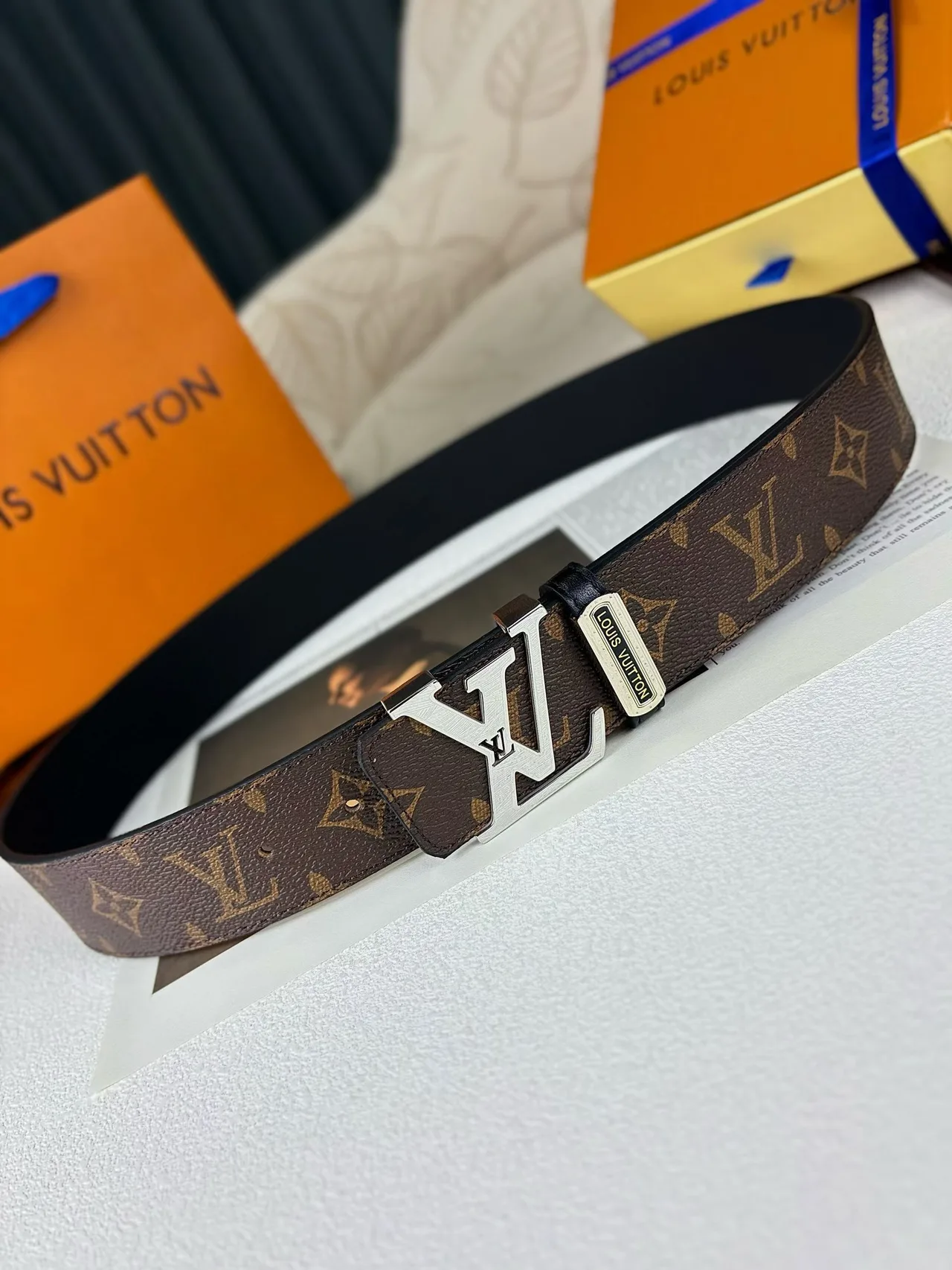 Louis Vuitton Reversible Monogram Belt in Brown · view 4