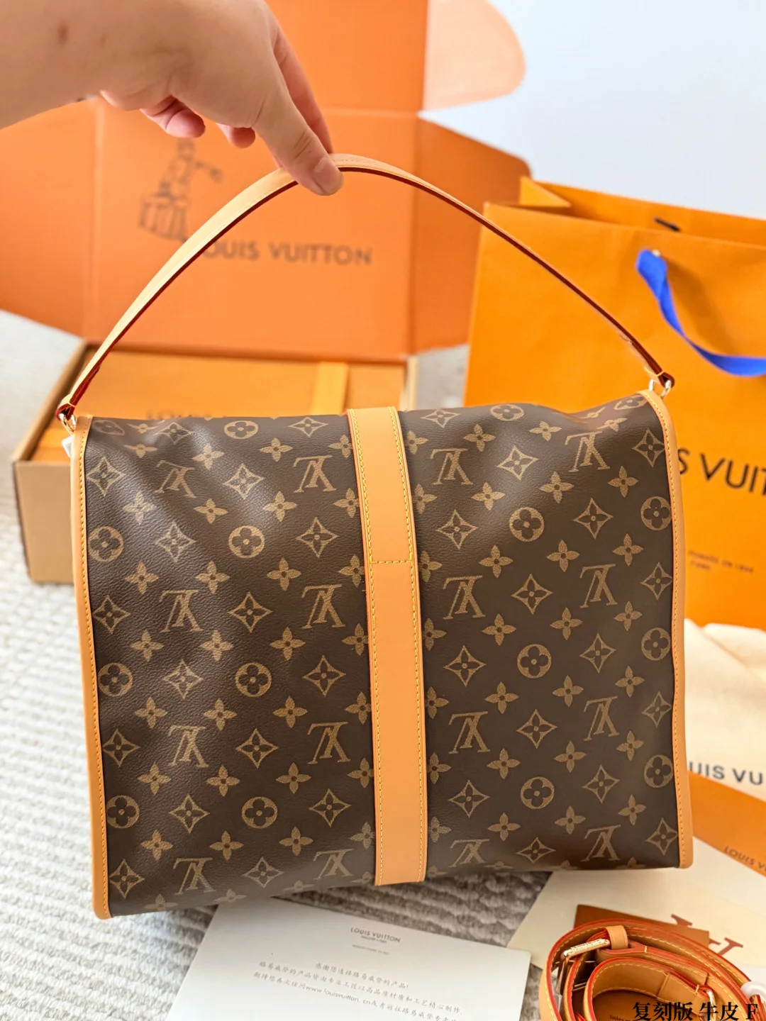 Louis Vuitton Cowhide Canvas Crossbody Bag in Brown · view 5