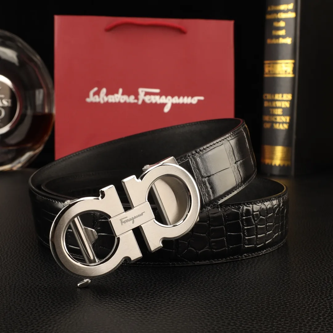 Ferragamo Gancini automatic belt in Black · view 2