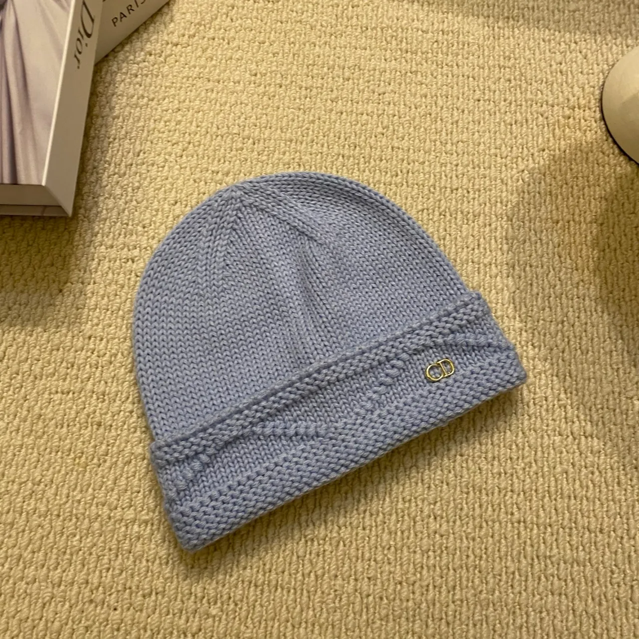 Dior Beanie in Black & White & Grey & Brown & Pink & Blue · view 6