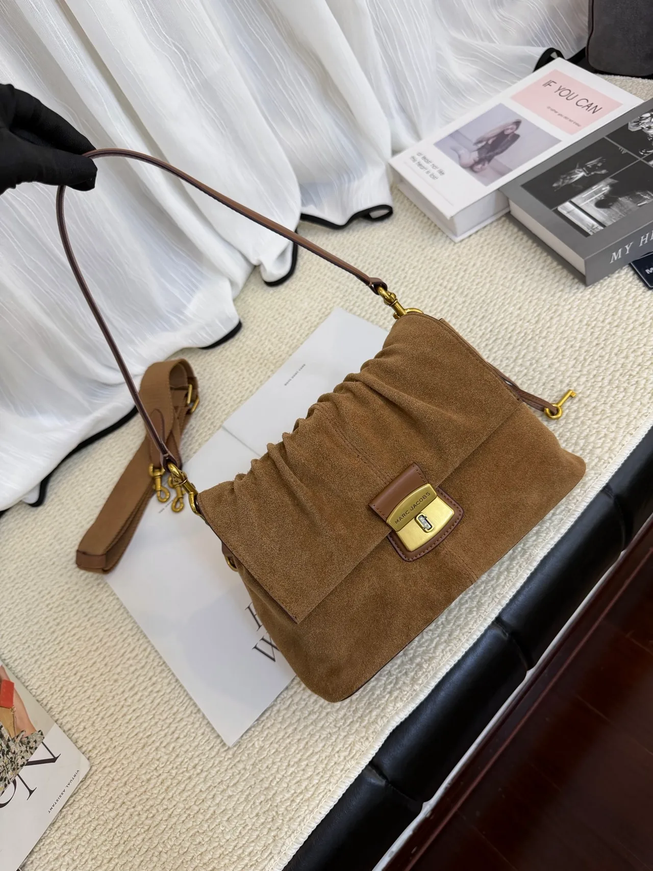 Marc Jacobs Cowhide Shoulder Bag in Brown · view 3