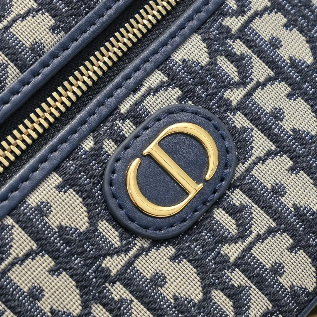 Dior Monogram Zip Vanity Case in Blue · view 7