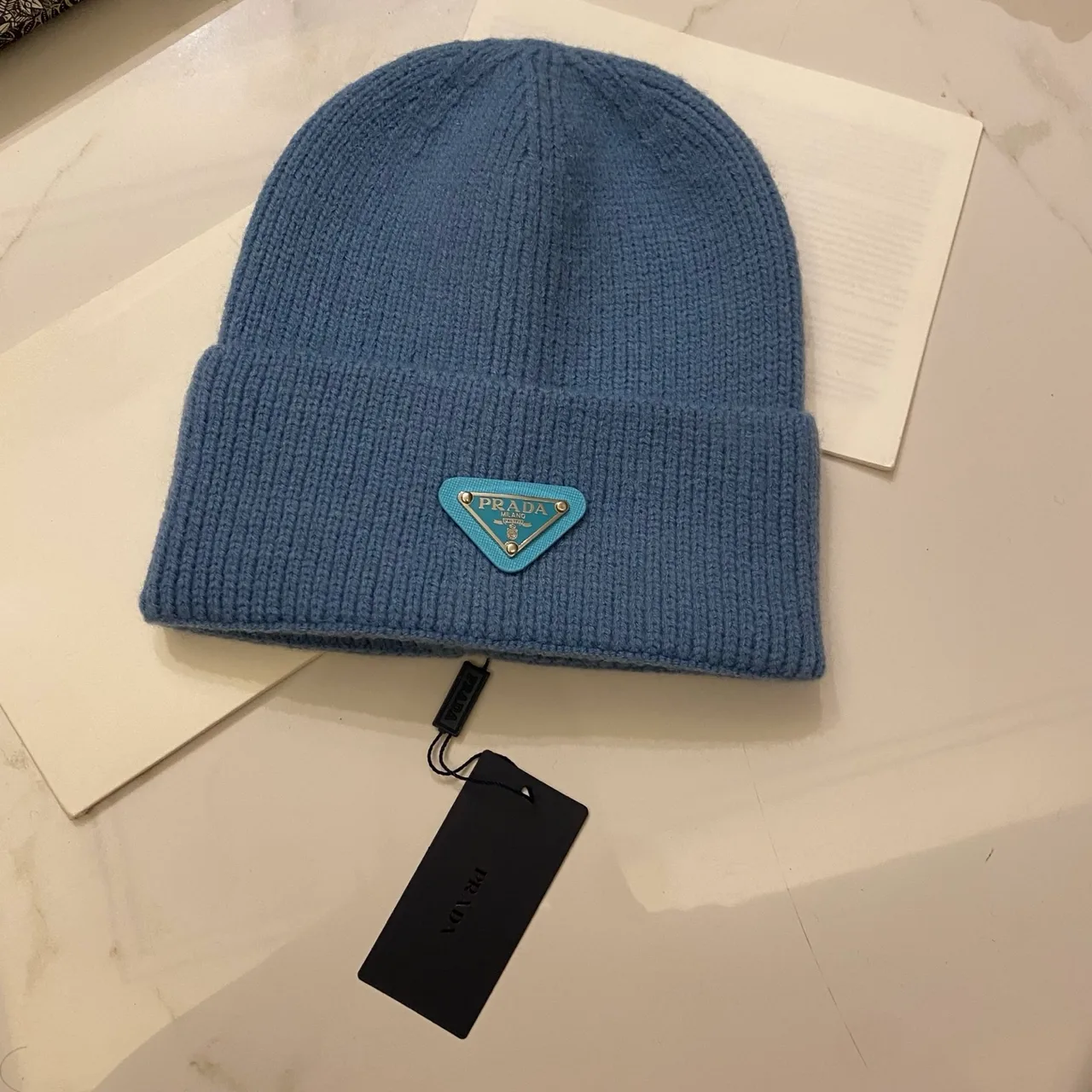 Prada Beanie in Yellow & Pink & Blue & Red & Burgundy & Orange & Grey & Beige & Brown & Black & White · view 6