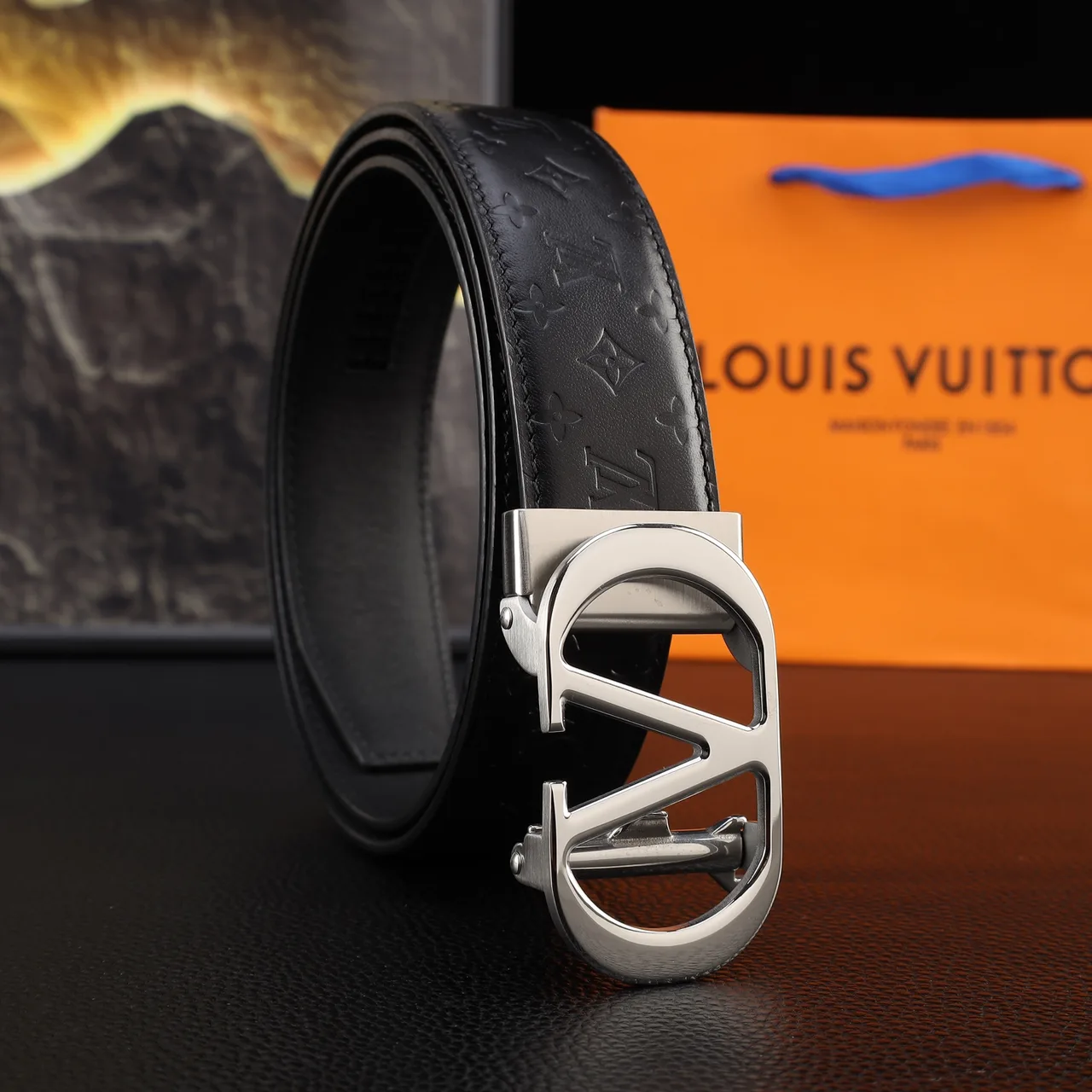 Louis Vuitton Monogram Automatic Belt in Black · view 1