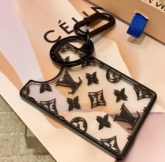 Louis Vuitton Clear Monogram Tag Keychain in Clear · view 1