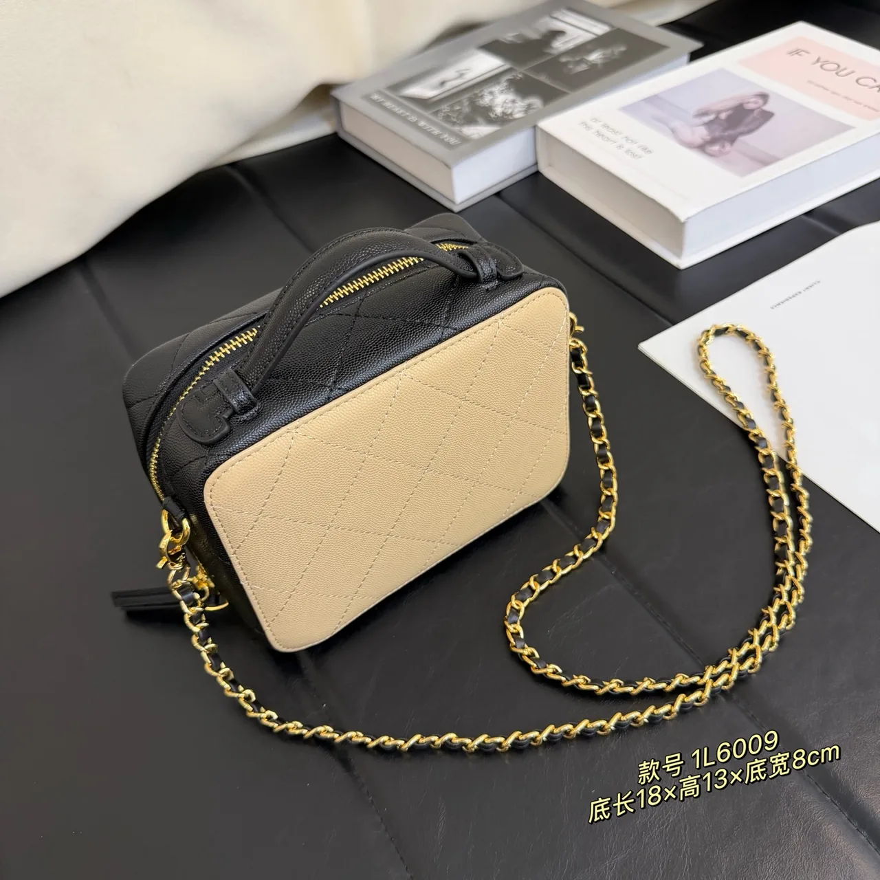 Chanel Quilted Crossbody Bag in Beige · view 2