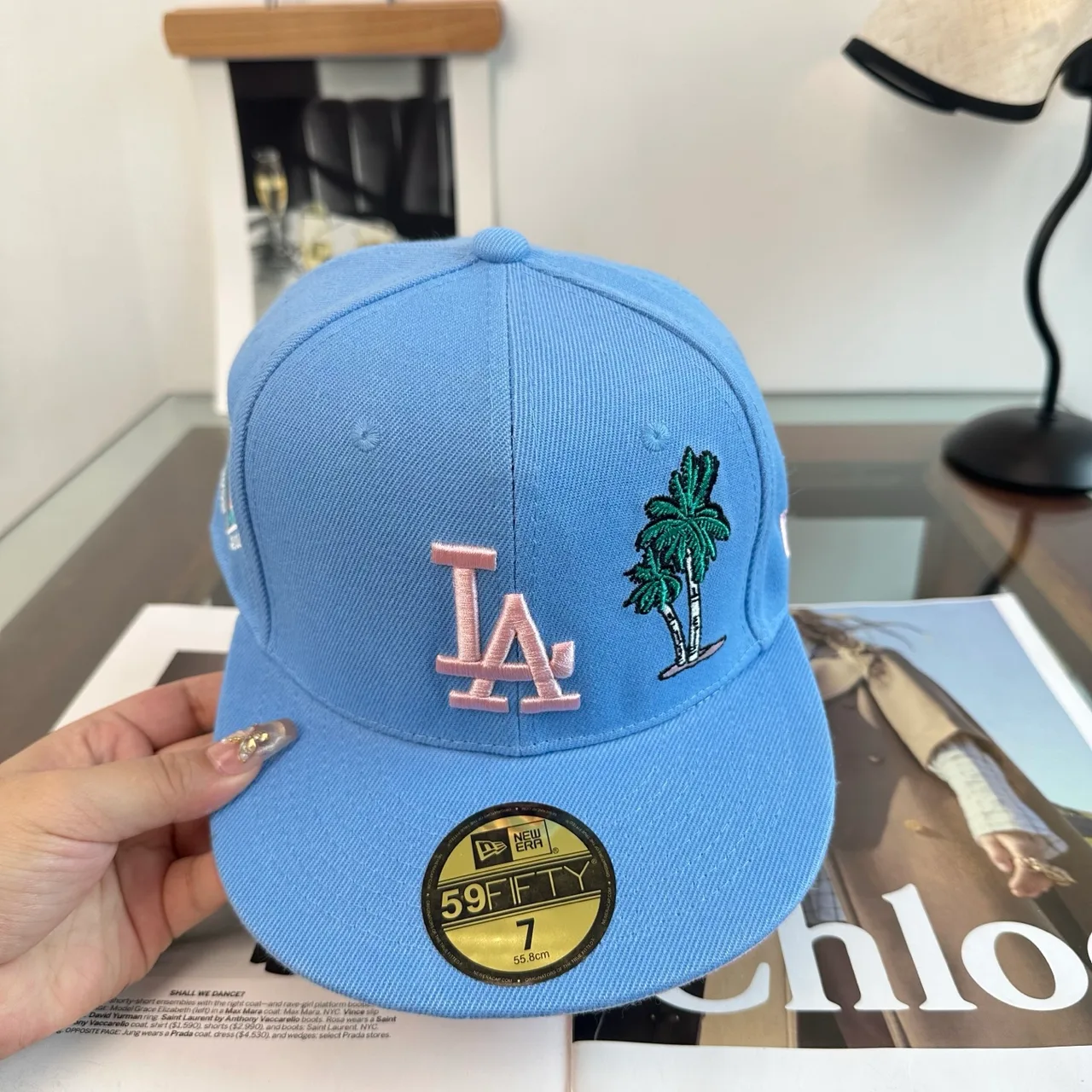 New Era LA fitted graphic cap in Black & Yellow & Red & Blue · view 4