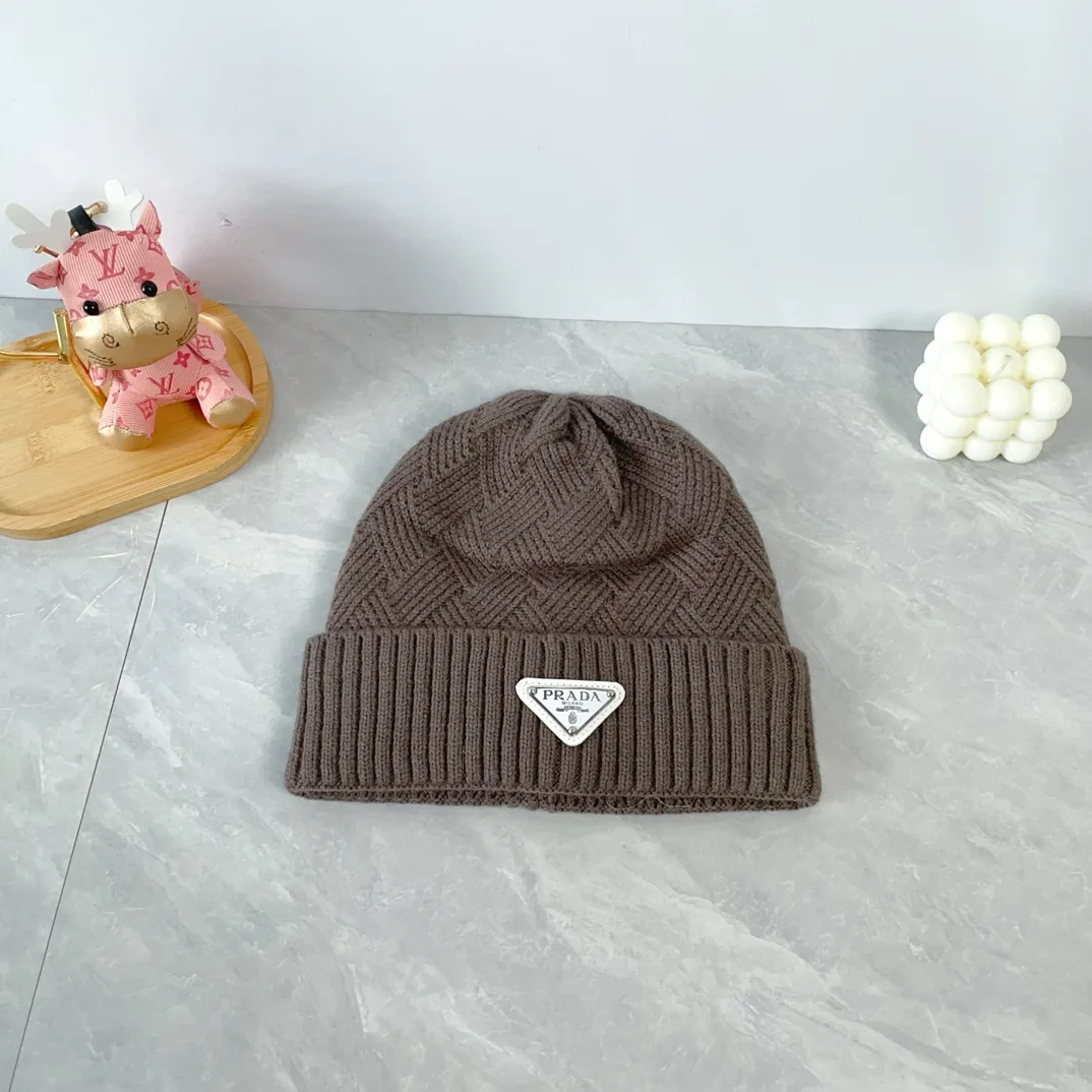 Prada Wool Hat and Scarf Set in Brown · view 6