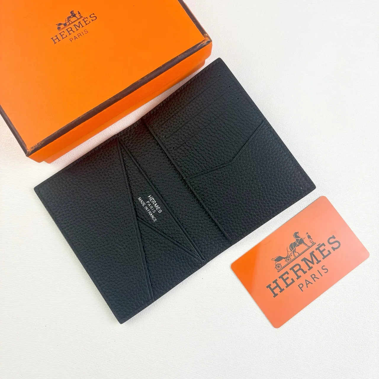Hermes Calvi Cardholder in Grey & Blue & Red & Brown & Beige & Green & Orange & Pink · view 7