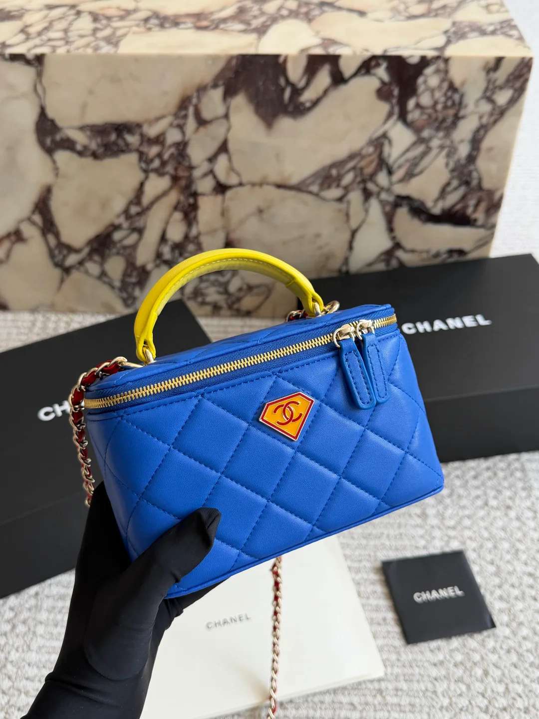 Chanel Superhero Box Bag in Blue & Red · view 1