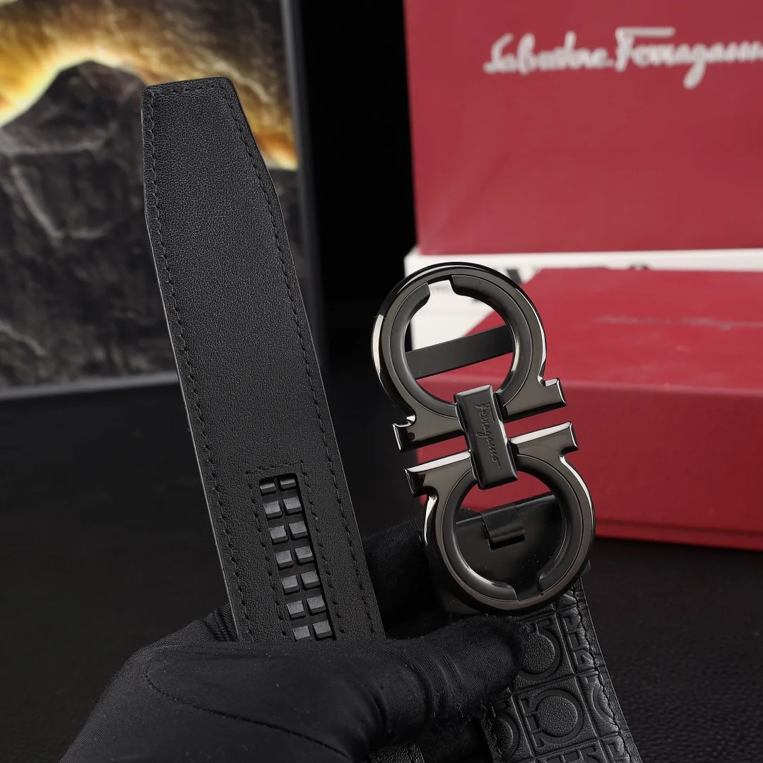 Ferragamo Gancini automatic belt in Black · view 6