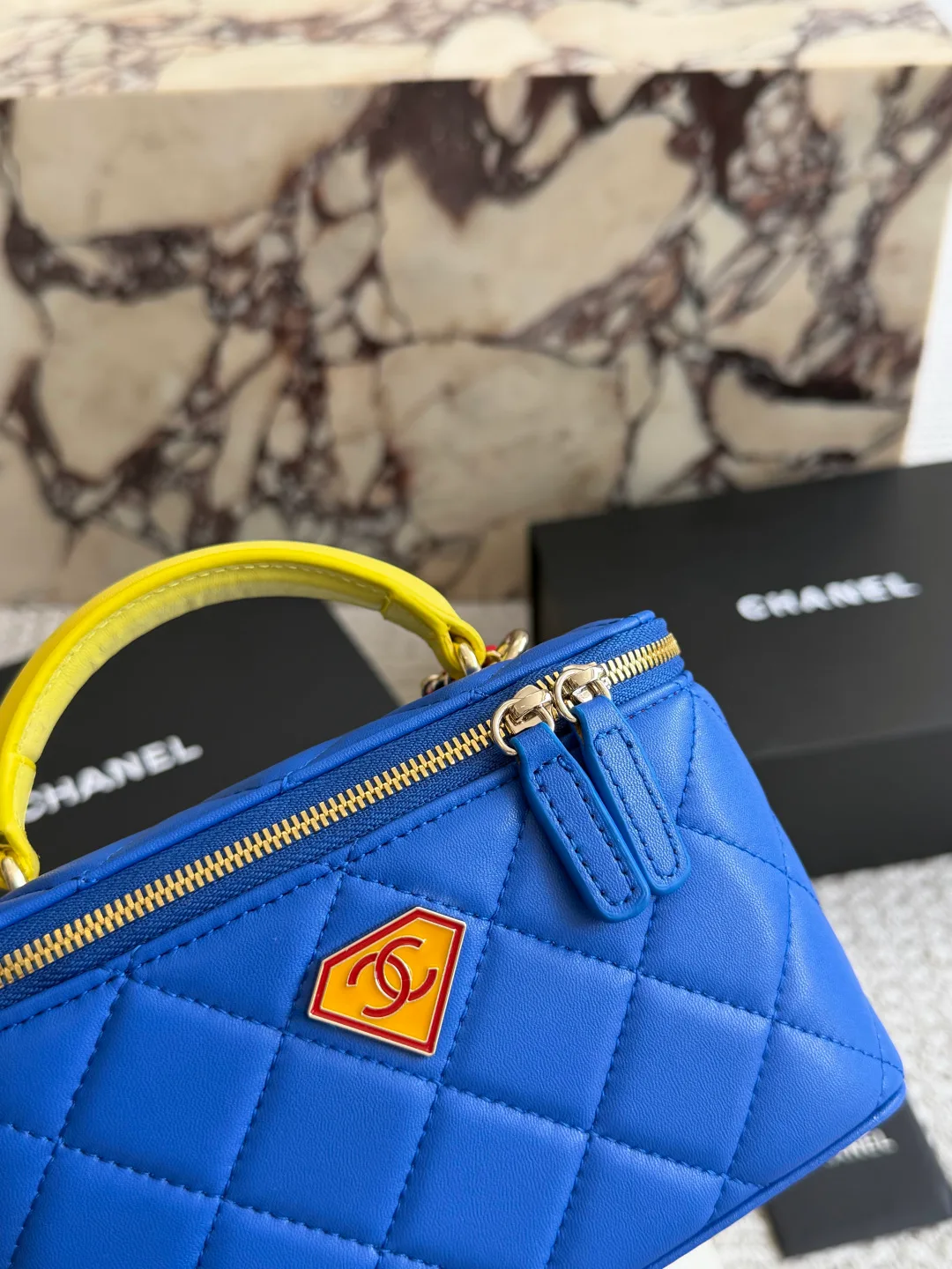 Chanel Superhero Box Bag in Blue & Red · view 5