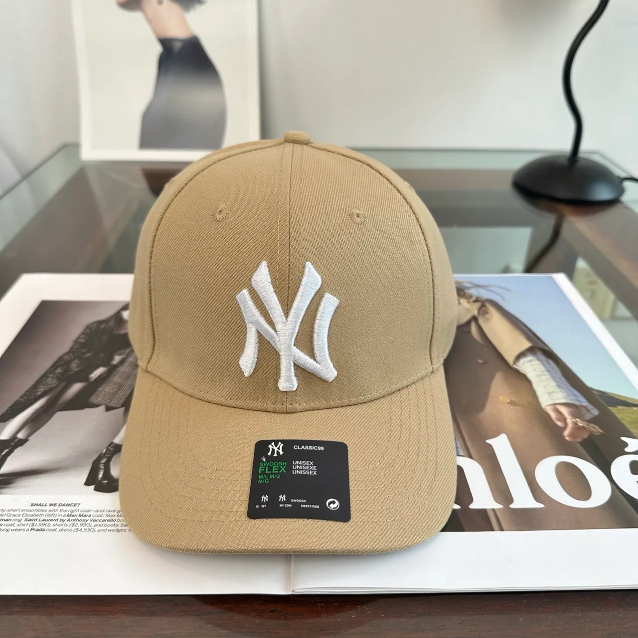 NY Letter Baseball Cap in Brown · view 1