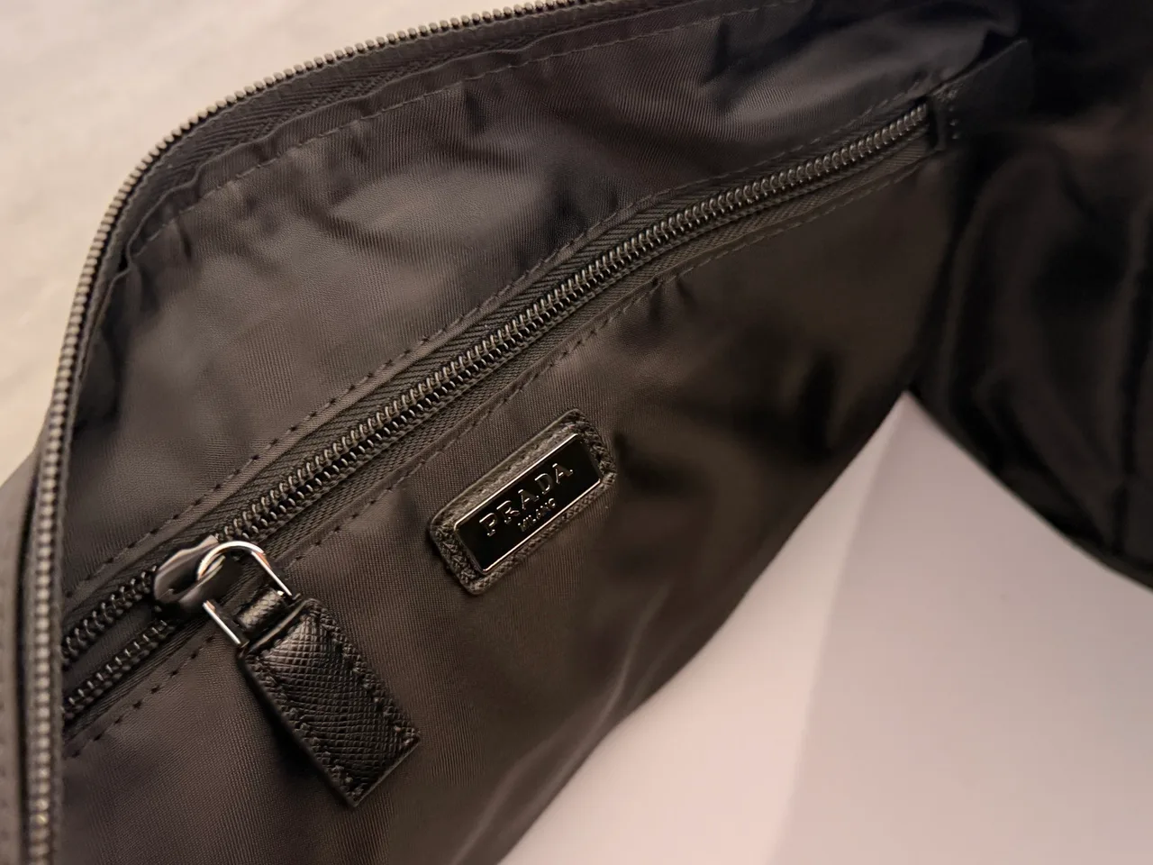 Prada Nylon Smooth Pillow Duffel Bag in Black · view 8