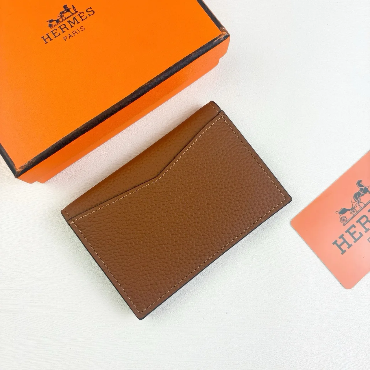 Hermes Wallet in Brown & Grey · view 3
