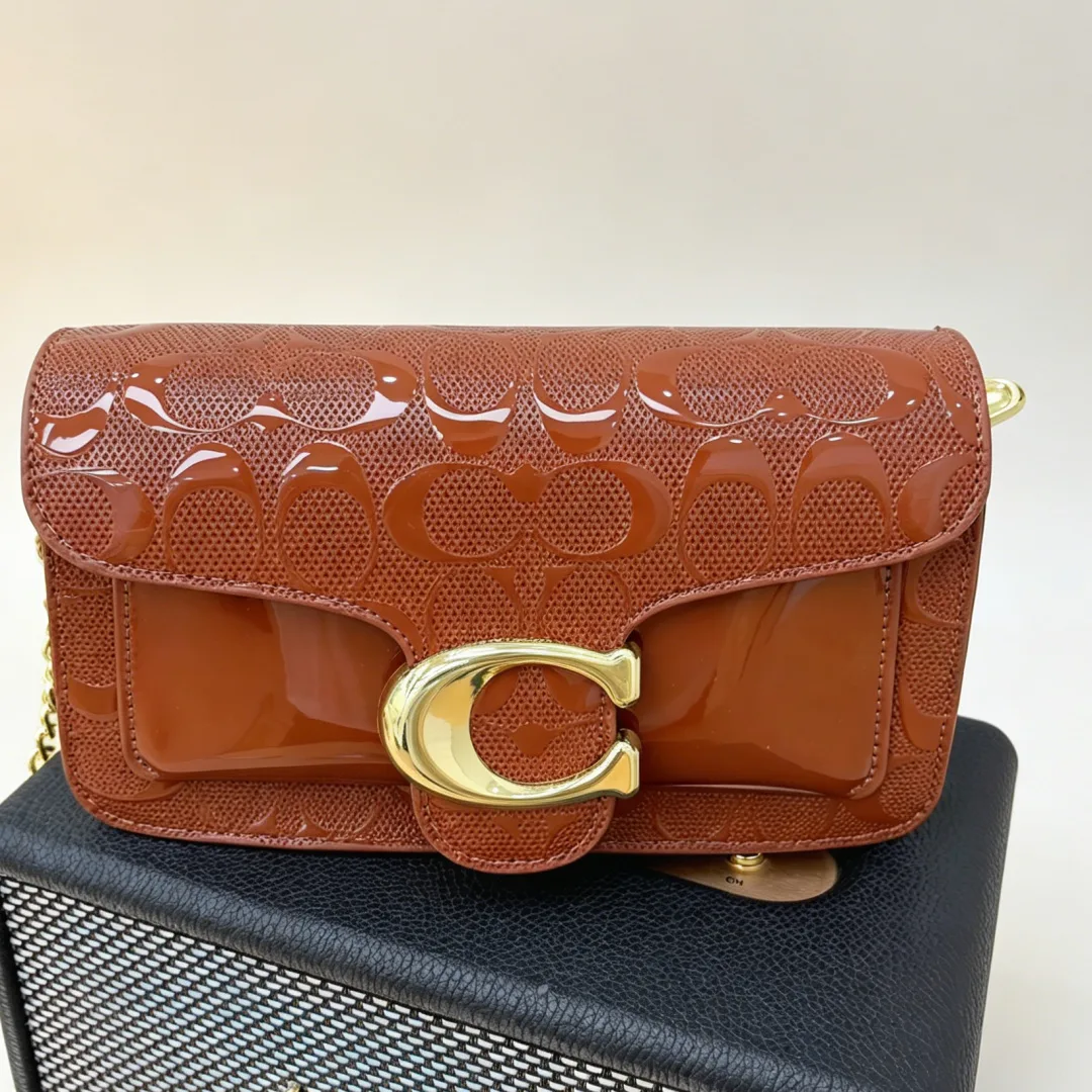 Coach Embossed Flap Bag in Green & Black & Red & White & Brown & Beige · view 5
