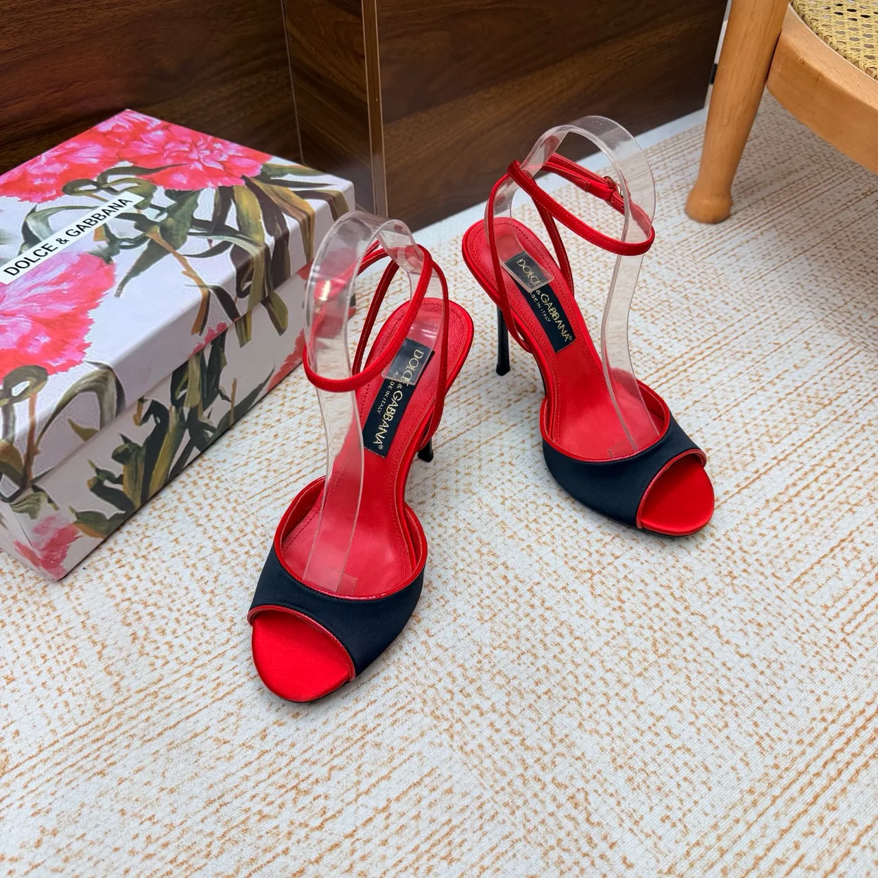 Dolce & Gabbana Heeled Sandals in Red · view 5