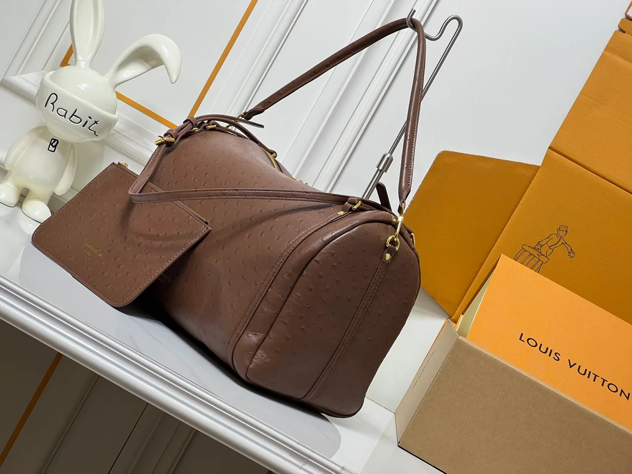 Louis Vuitton Cowhide Canvas Duffel Bag in Brown · view 3