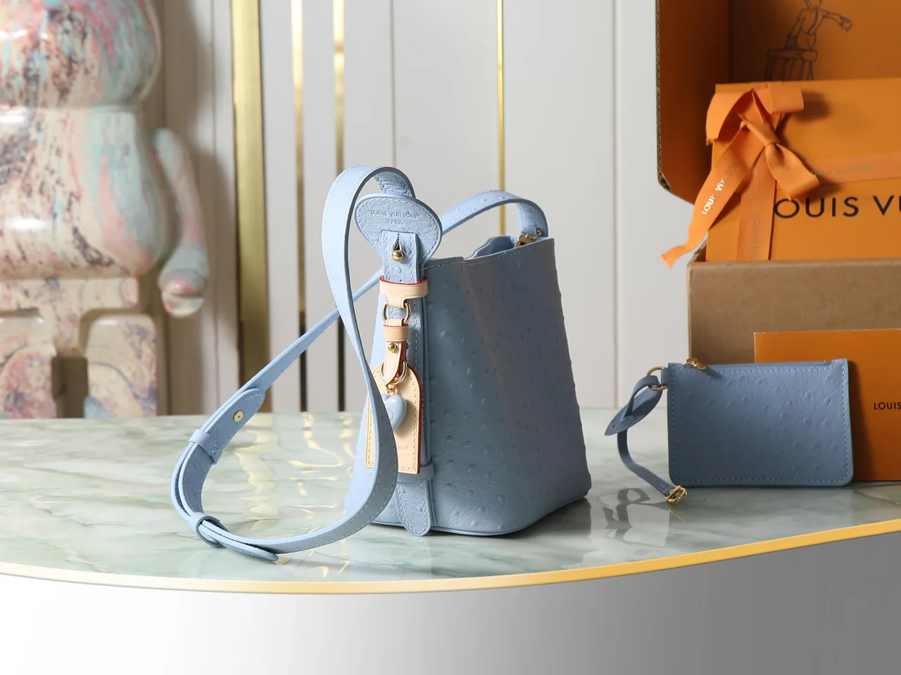 Louis Vuitton Canvas Glossy All In BB Bag in Blue · view 2