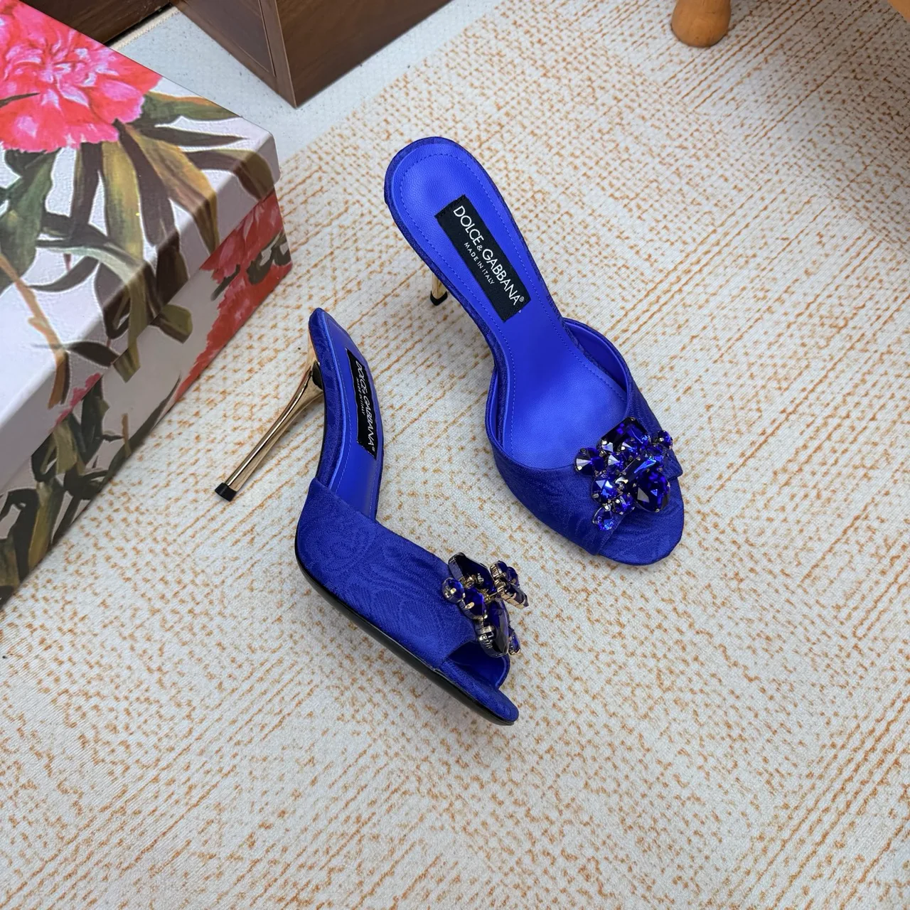 Dolce & Gabbana Heeled Mules in Blue · view 5