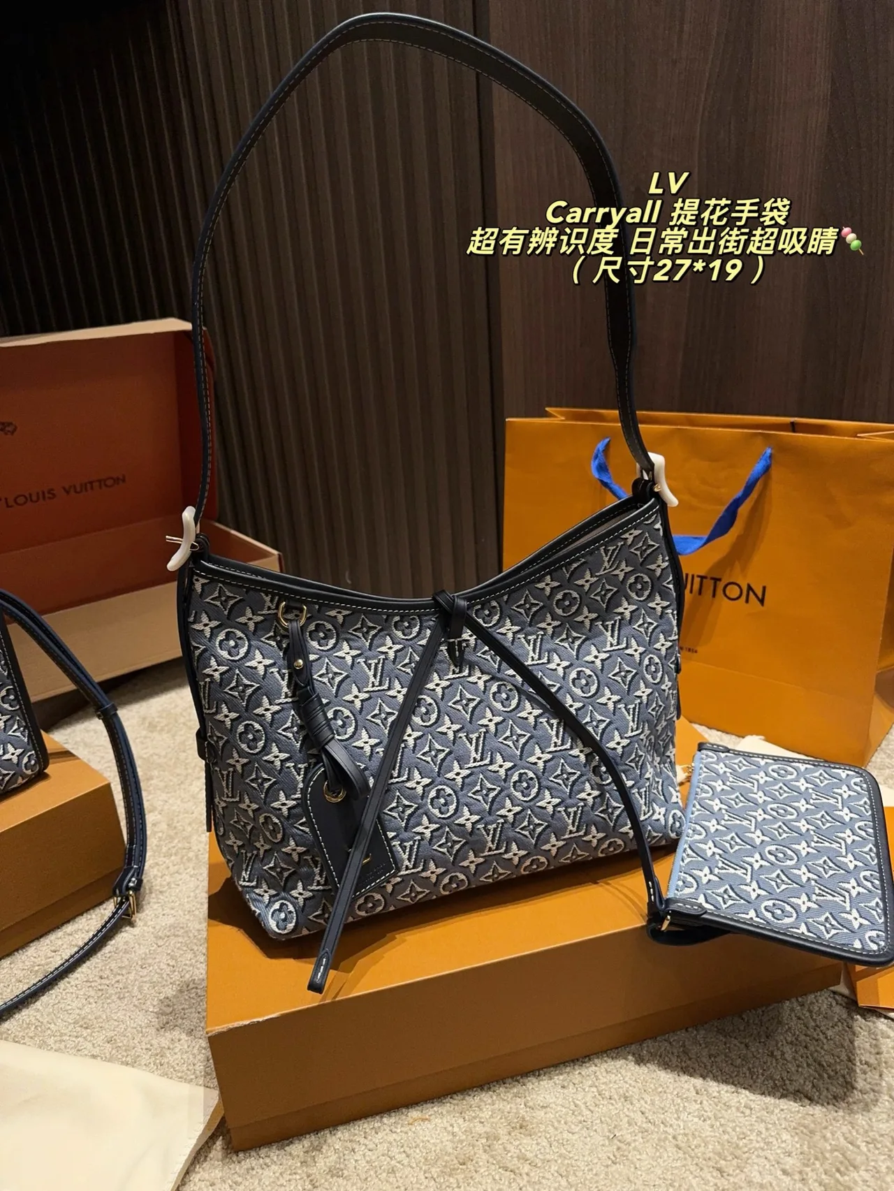Louis Vuitton Monogram Hobo Bag in Blue · view 1