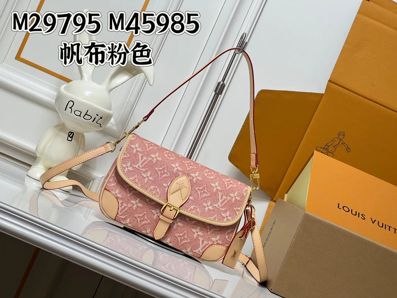 Louis Vuitton Cowhide Canvas Handbag in Pink · view 1