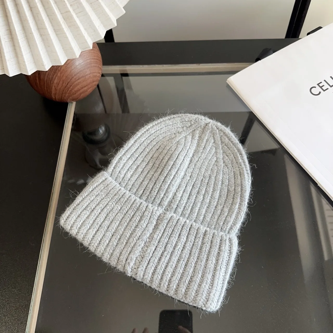 Celine Beanie in Grey · view 7