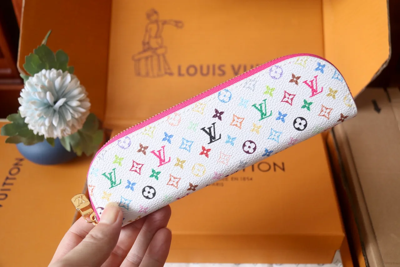 Louis Vuitton Canvas Smooth Pencil Case in White · view 1