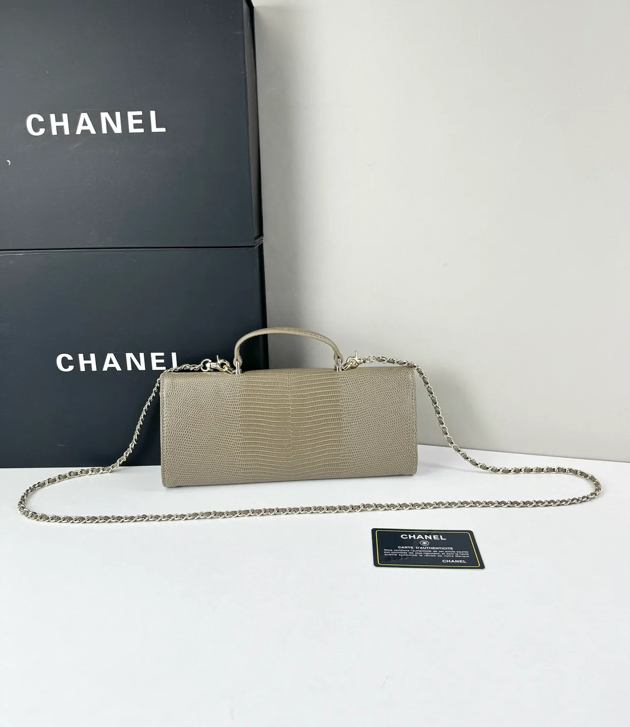 Chanel Baguette Clutch in Grey · view 1