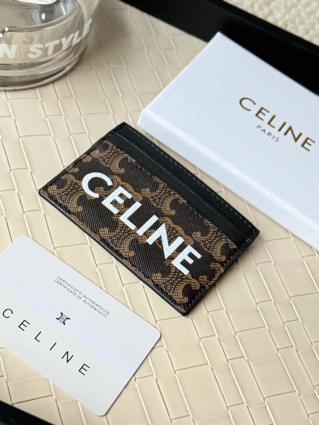 Celine Zip Cardholder in Brown · view 4
