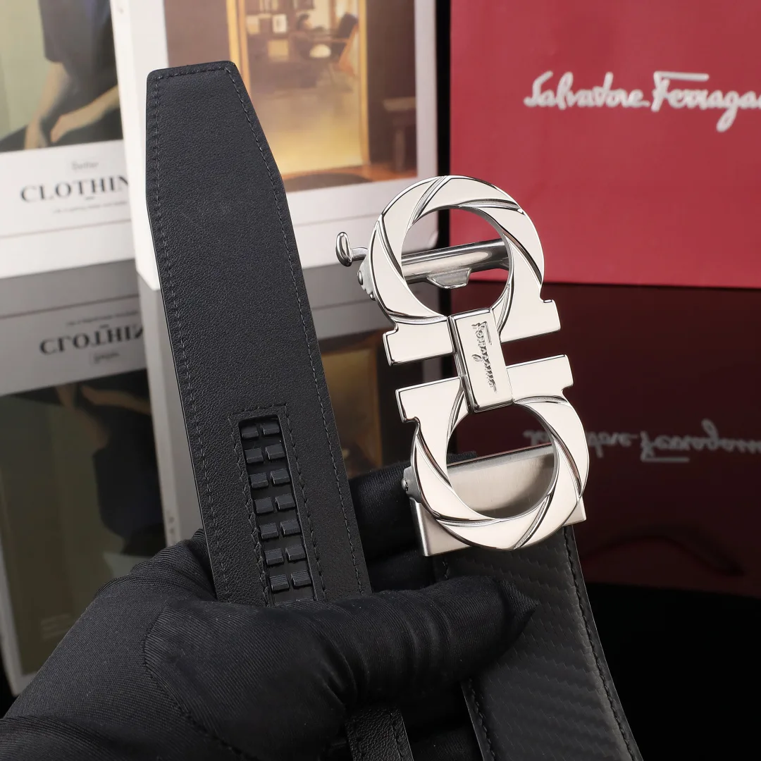Ferragamo Automatic Belt in Black · view 6