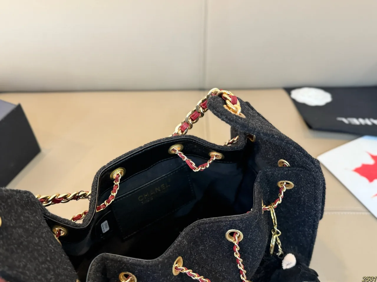 Chanel Bucket Bag in Black · view 9