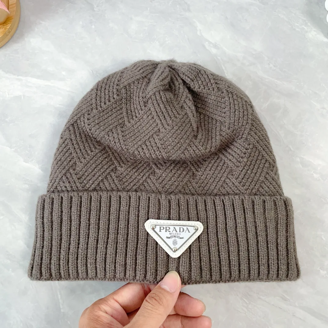 Prada Wool Hat and Scarf Set in Brown · view 7