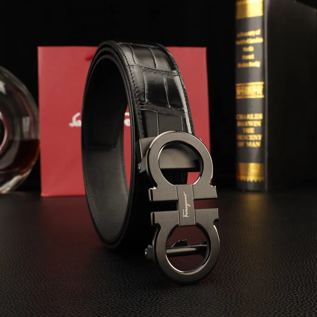 Ferragamo Gancini automatic belt in Black · view 1